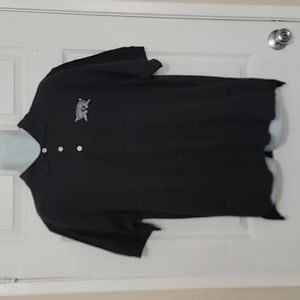 Chivas Regal 12 Embroidered Black Polo Shirt Scotch Whisky Men's Pima Cotton